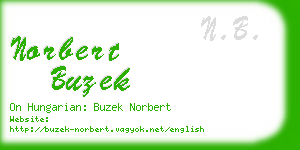norbert buzek business card
